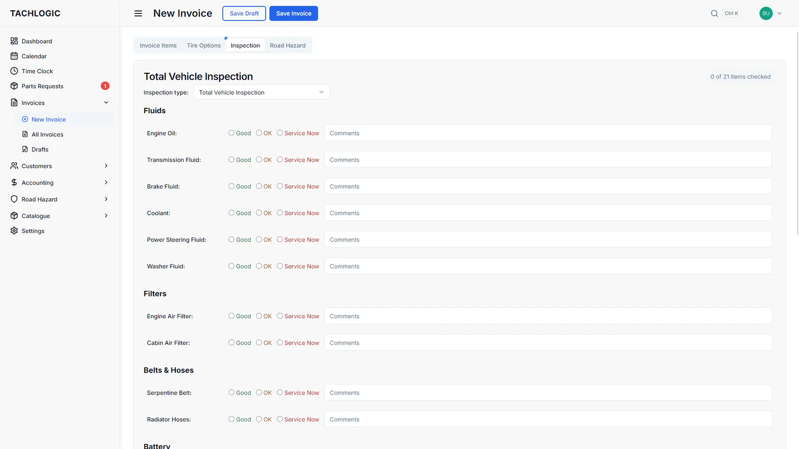 Tachlogic — digital vehicle inspection checklist